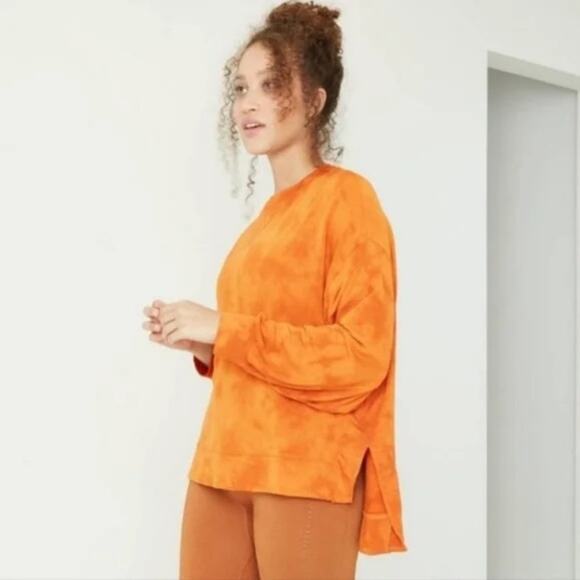 Target's JoyLab Burnt Orange Ginger Tunic Lightweight Sweatshirt Size Small - Picture 1 of 8